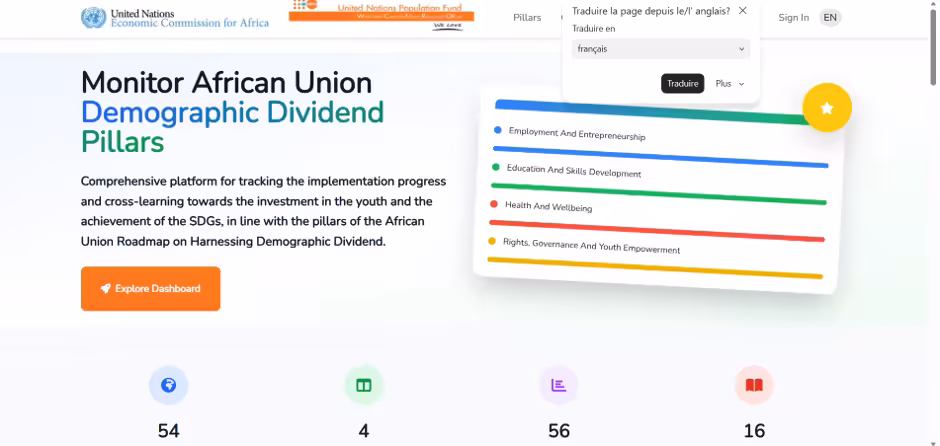 A digital platform to better track Africa’s progress towards harnessing the demographic dividend