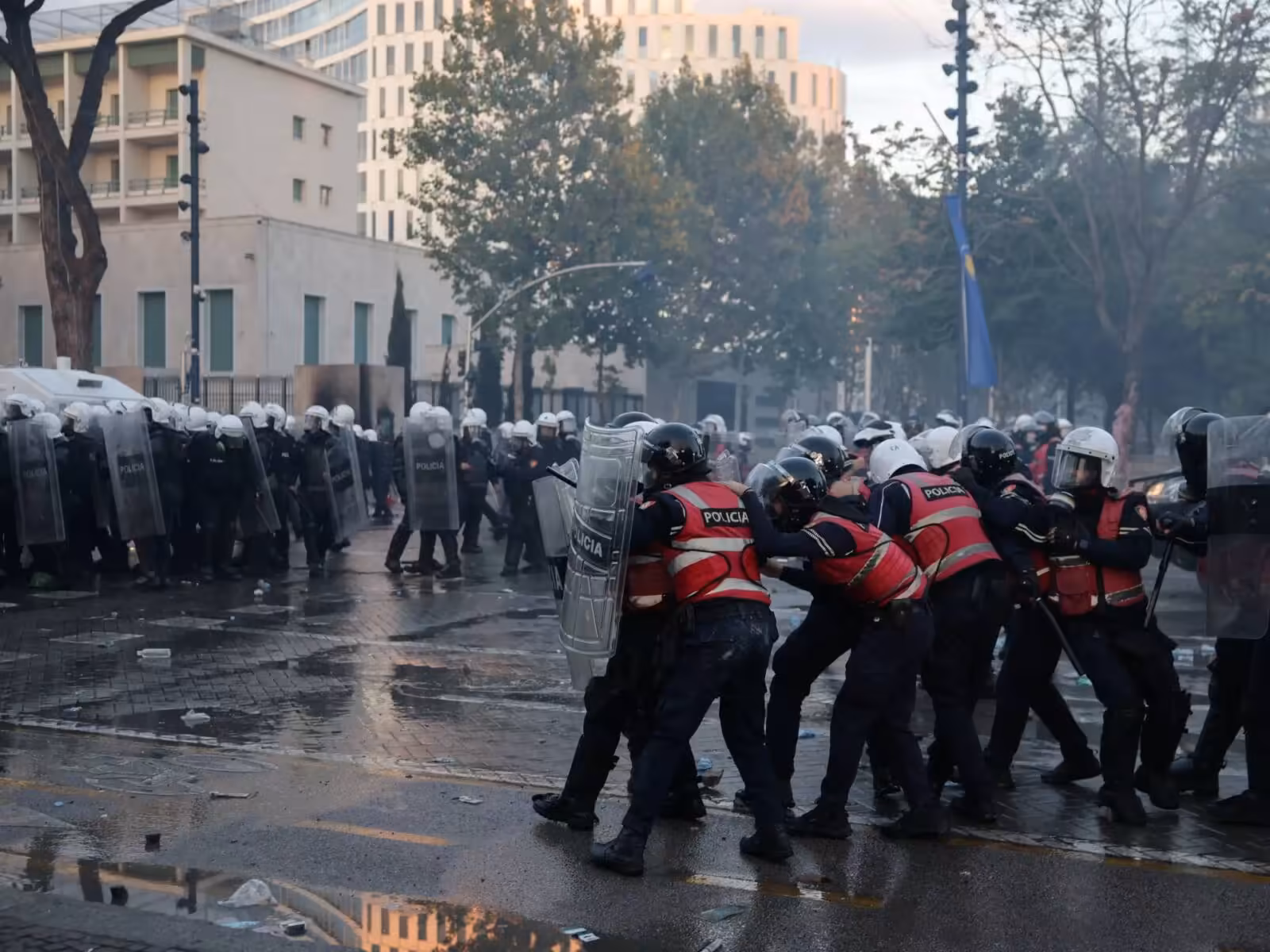 Albanian police fire rubber bullets as protests against Rama escalate | Protests News
