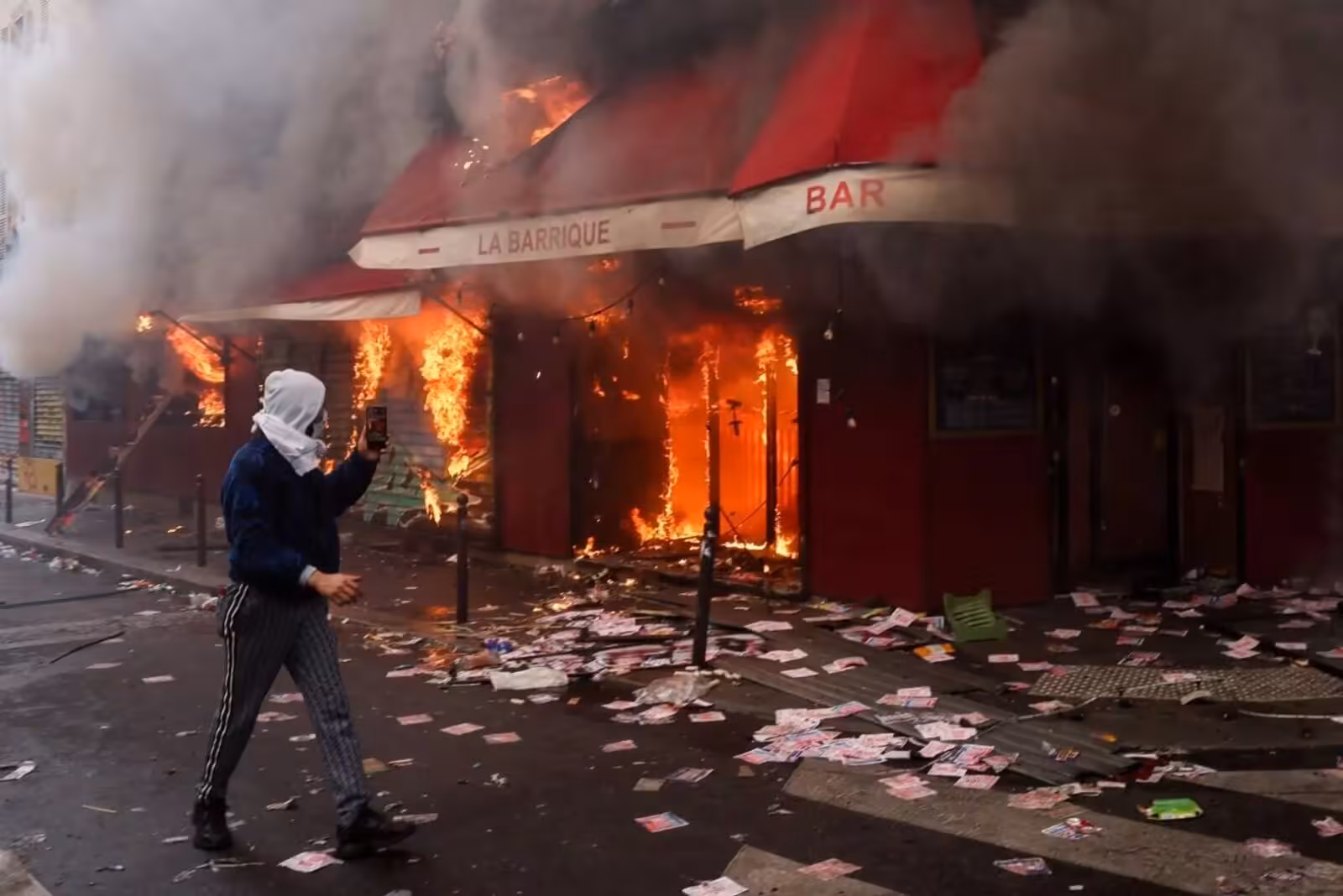 Buildings and cars set on fire as cost of living protests rock France | Protests