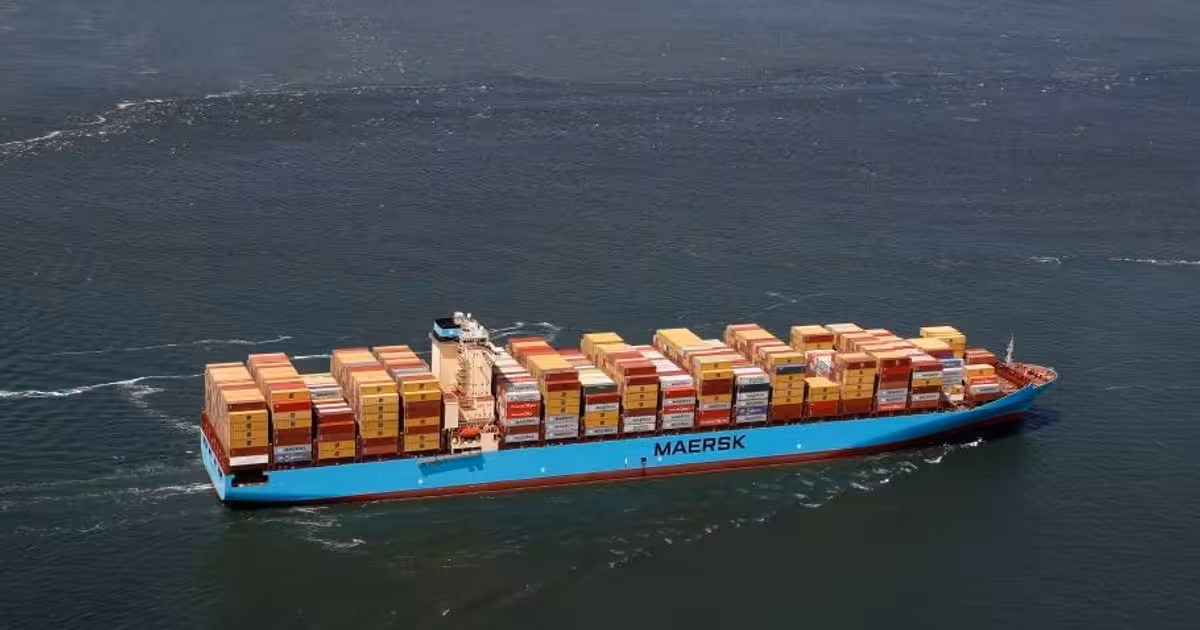 Cargo ship carrying over 2,500 containers sinks after reported naval mine explosion near Strait of Hormuz despite US claims of clearing the waterway