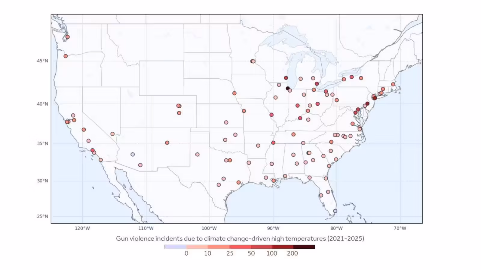 Climate Change Increases Gun Violence Incidents in the United States