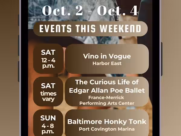 Events this weekend (Oct. 2 - Oct. 4)