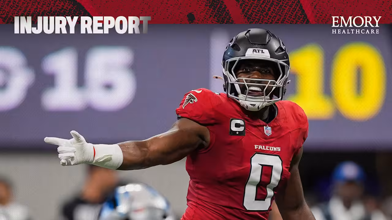 Falcons injury report: Two defensive starters questionable ahead of Monday Night Football