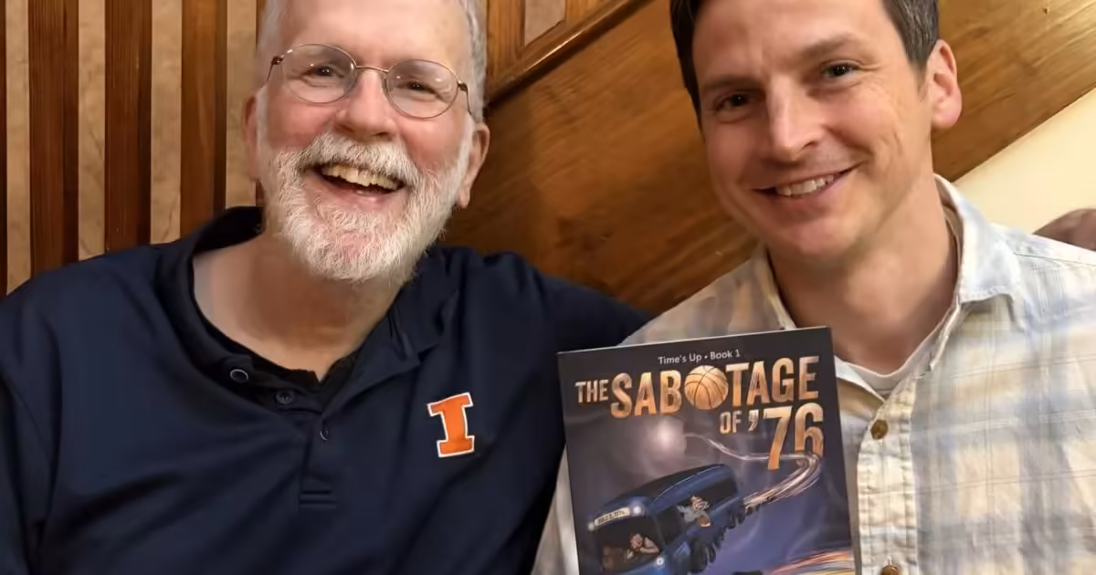 Father-son duo author time-travel, basketball themed historical fiction book | Books