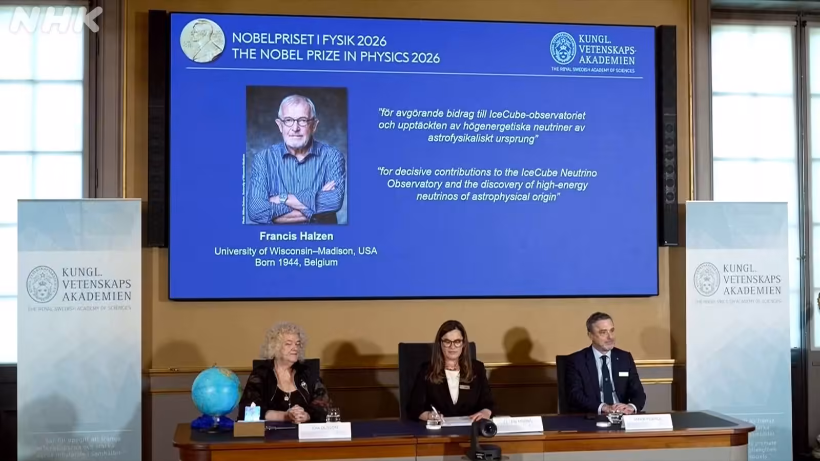 Francis Halzen wins Nobel Prize in Physics