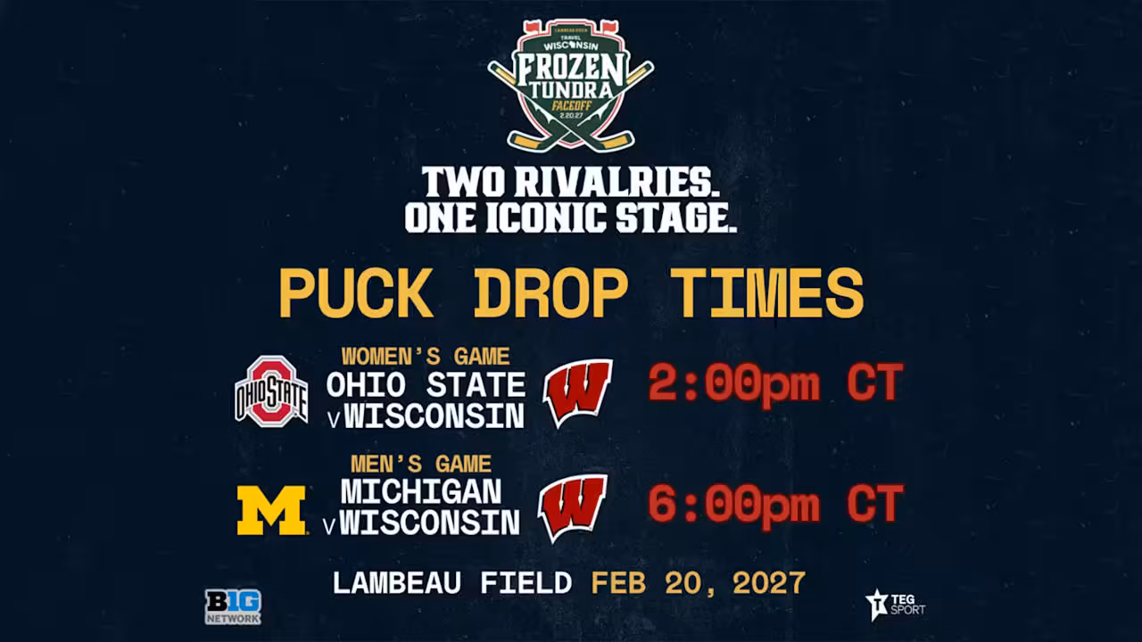Game times announced for ‘Travel Wisconsin Frozen Tundra Faceoff’