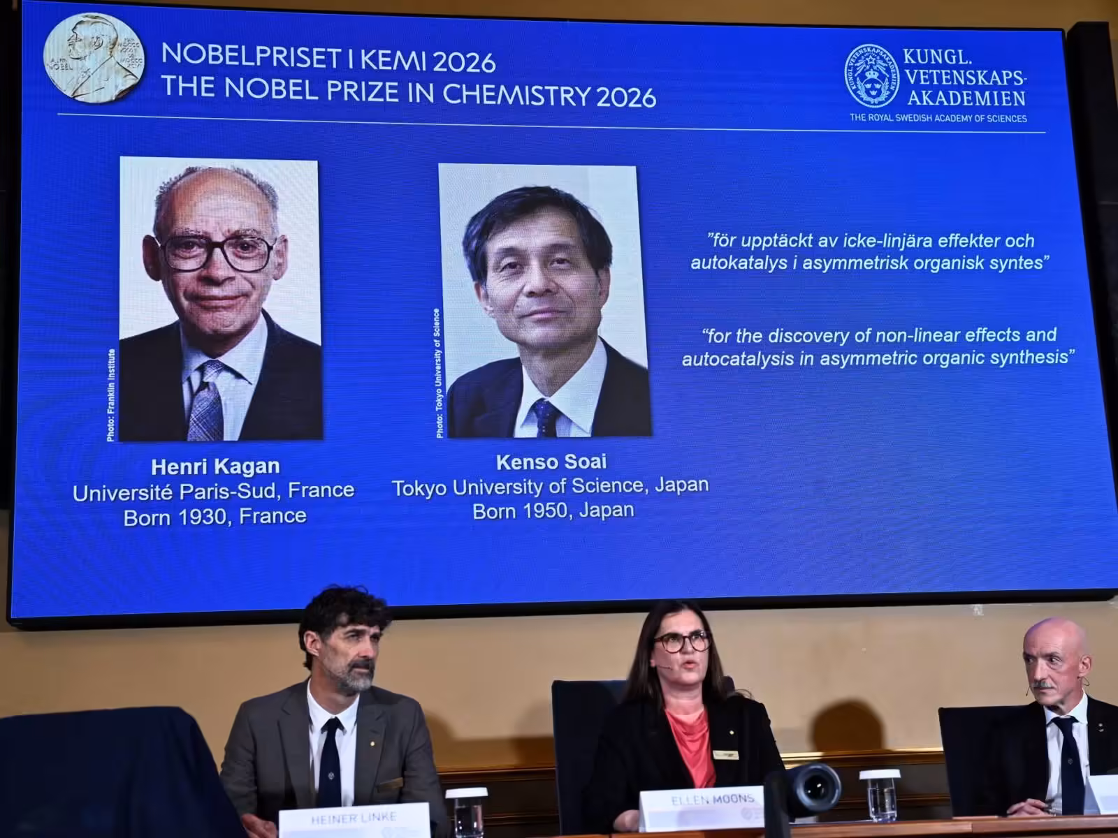 Henri Kagan, Kenso Soai win Nobel chemistry prize for ‘mirror image’ work | Science and Technology News