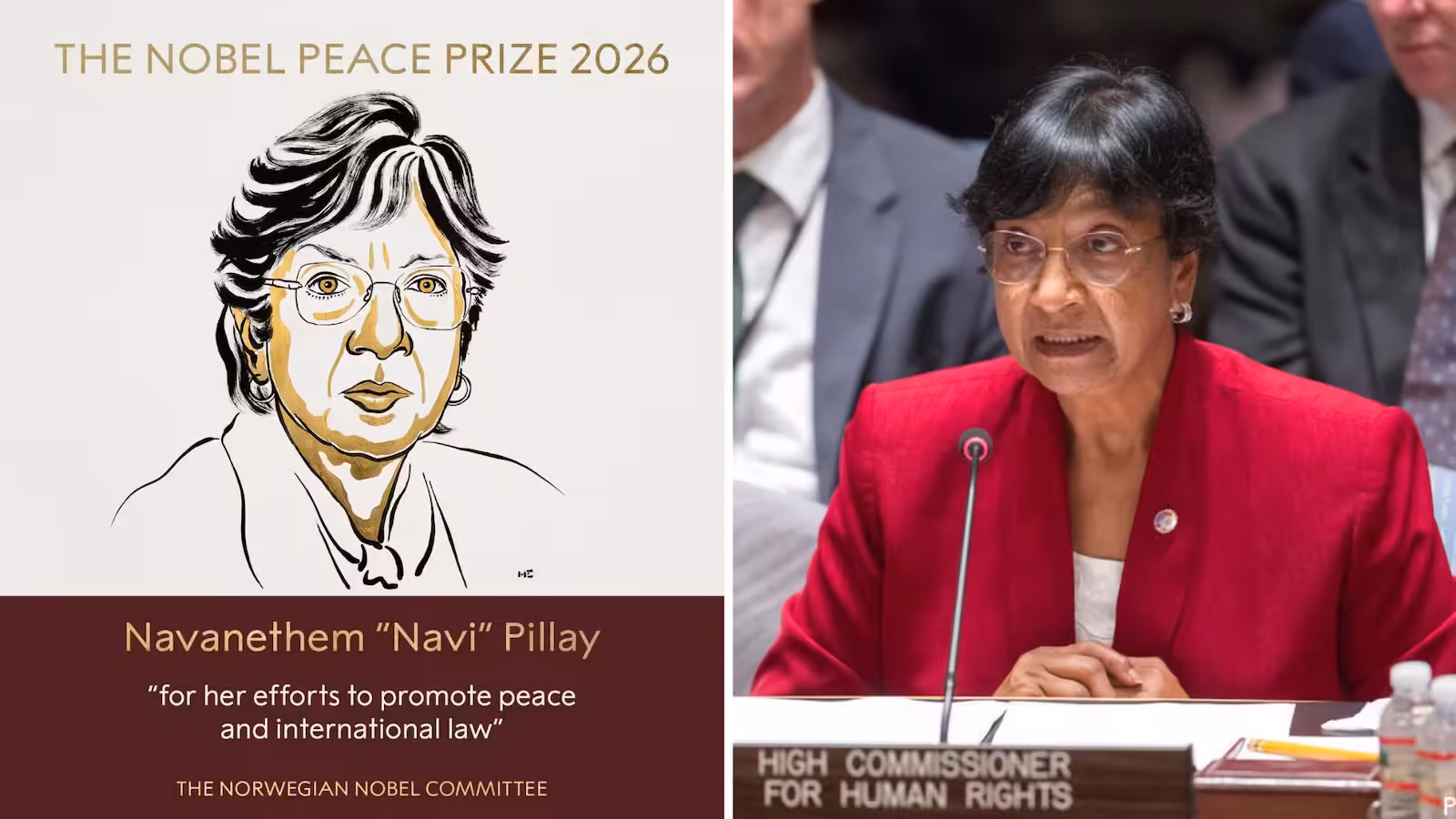 Indian-Origin Navanethem "Navi" Pillay Awarded Nobel Peace Prize 2026
