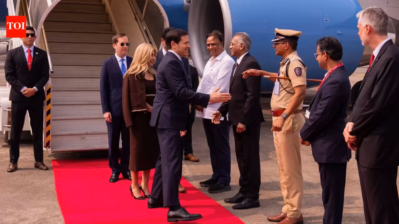 Marco Rubio India Visit: Rubio lands in Mumbai for 3-day India visit, Jaishankar talks and Jamnagar trip on agenda | India News