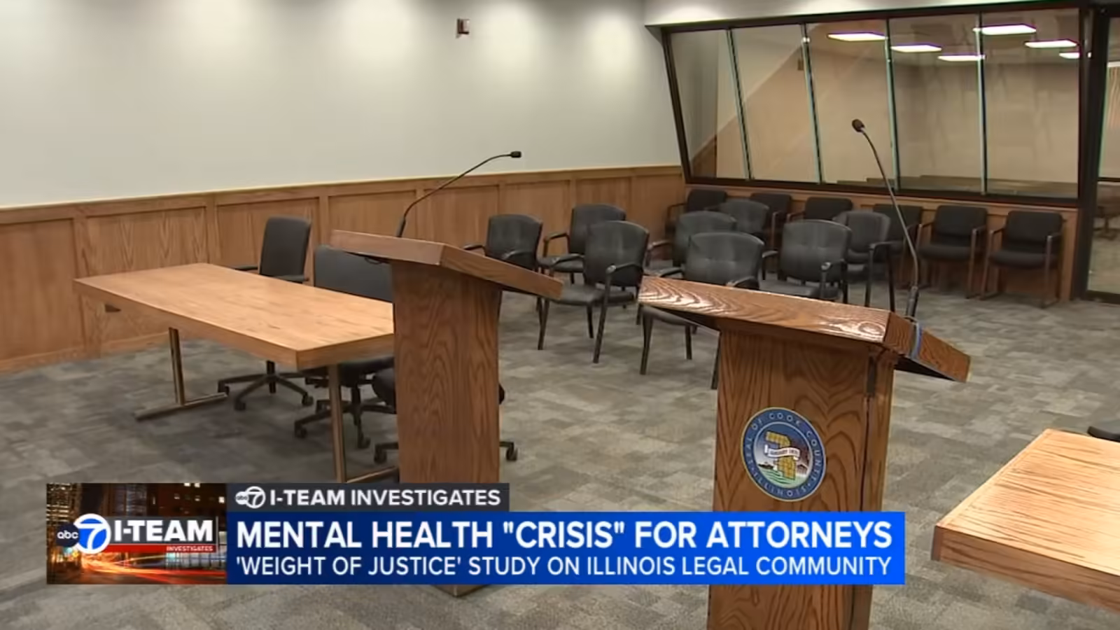 New landmark study commissioned by Illinois Supreme Court shows Illinois lawyers are in mental health crisis, I-Team investigates