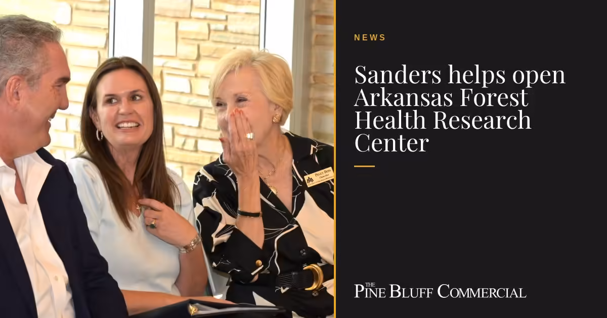 Sanders helps open Arkansas Forest Health Research Center