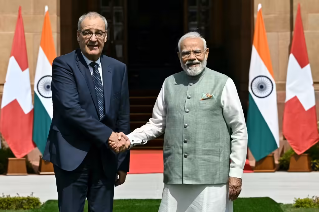 Swiss president visits India to boost trade ties