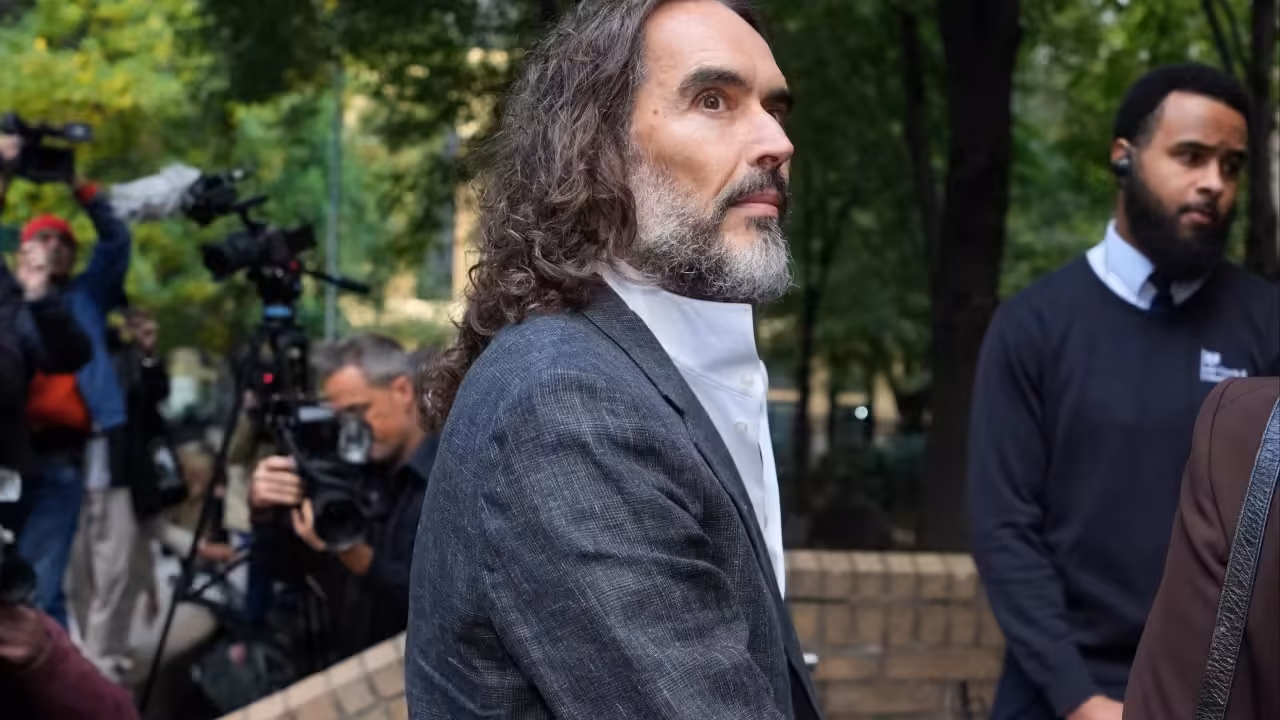 UK comedian Russell Brand in London court for rape trial start