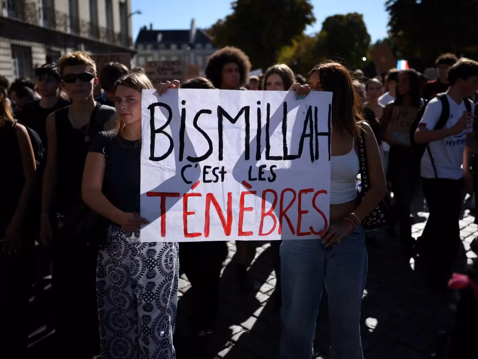 Why are French protesters chanting 'Bismillah, it's darkness'? | Protest News
