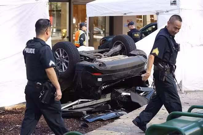 Woman, 84, killed after car plunges from Hotel Street parking garage